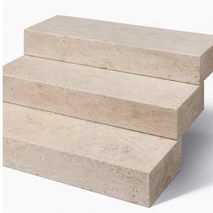 Travertin Blockstufen Vanilla